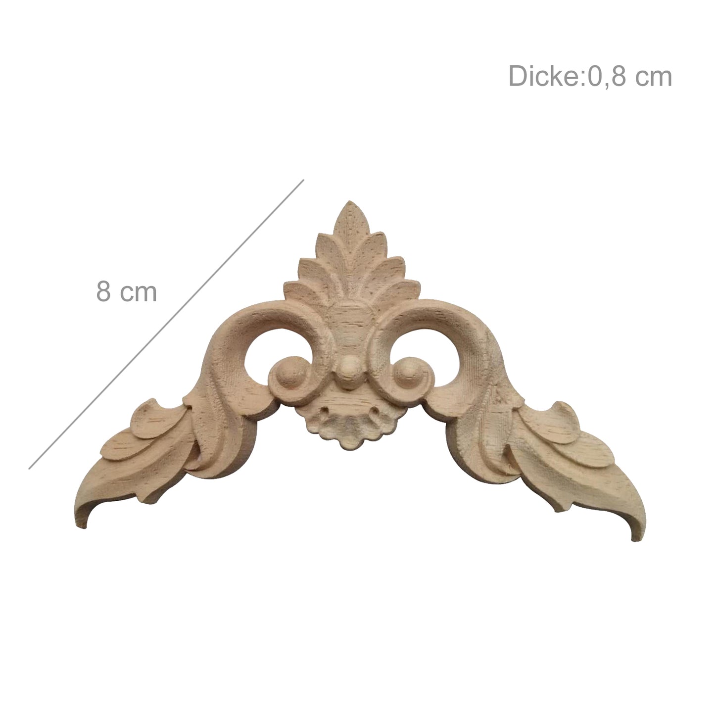 Holz Verzierung Ornament Schnitzerei Möbel Deko Tür Schrank Ecke Retro Antik Stil - 005