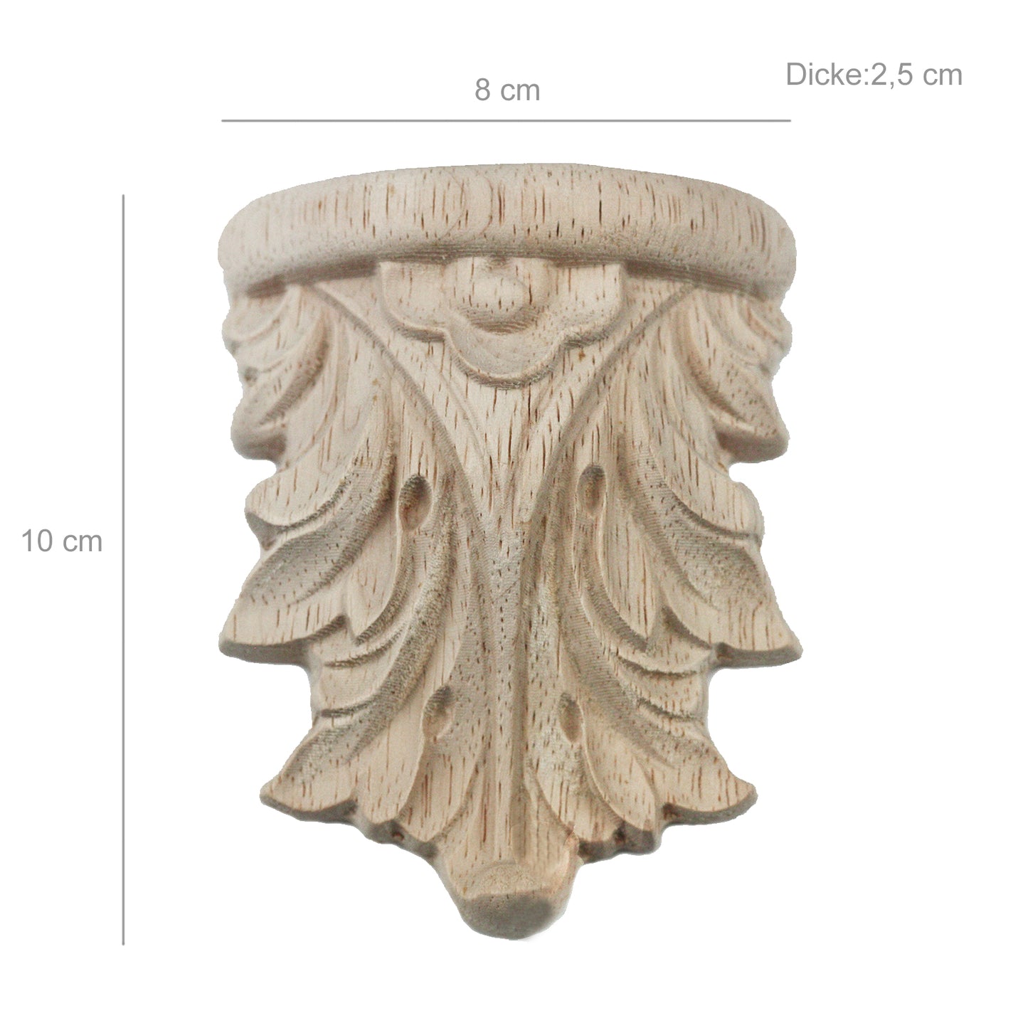 Holz Verzierung Ornament Schnitzerei Möbel Deko Tür Schrank Ecke Retro Antik Stil - 011