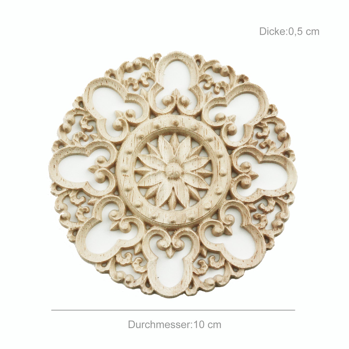 Holz Verzierung Ornament Schnitzerei Möbel Deko Tür Schrank Ecke Retro Antik Stil - 016
