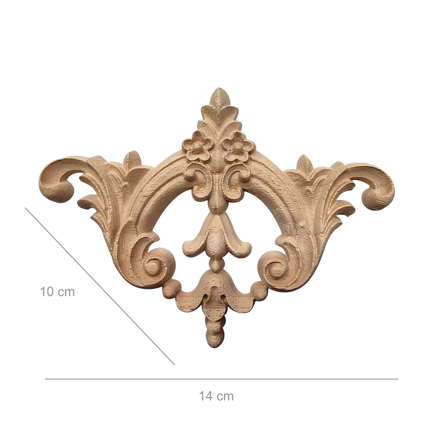 Holz Verzierung Ornament Schnitzerei Möbel Deko Tür Schrank Ecke Retro Antik Stil - 021