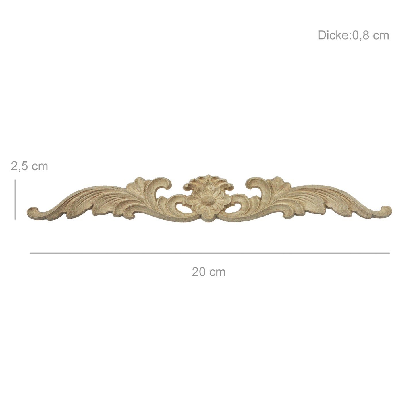 Holz Verzierung Ornament Schnitzerei Möbel Deko Tür Schrank Ecke Retro Antik Stil - 023
