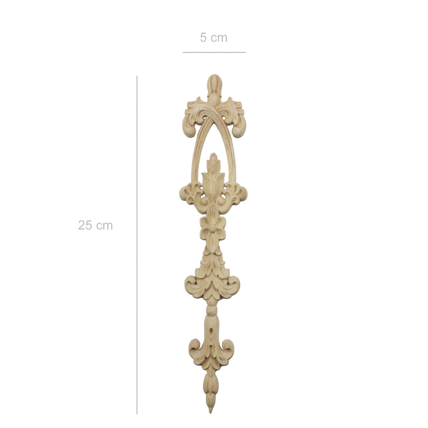 Holz Verzierung Ornament Schnitzerei Möbel Deko Tür Schrank Ecke Retro Antik Stil - 031