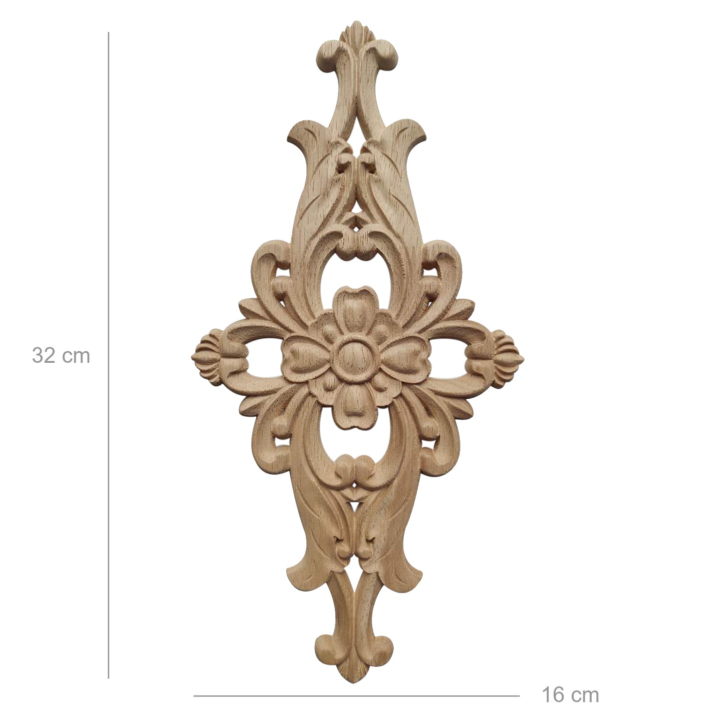 Holz Verzierung Ornament Schnitzerei Möbel Deko Tür Schrank Ecke Retro Antik Stil - 041