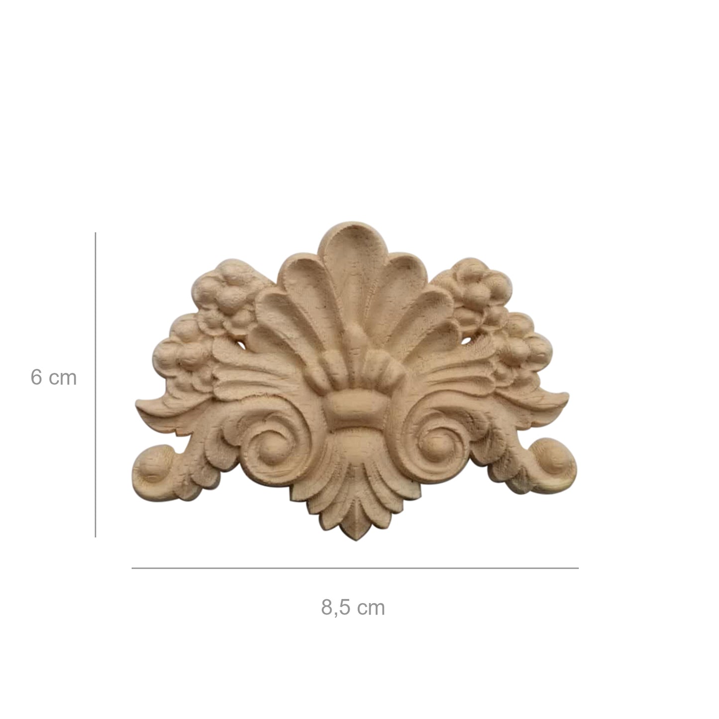 Holz Verzierung Ornament Schnitzerei Möbel Deko Tür Schrank Ecke Retro Antik Stil - 046