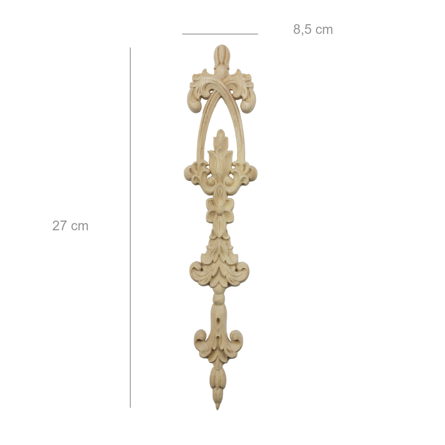 Holz Verzierung Ornament Schnitzerei Möbel Deko Tür Schrank Ecke Retro Antik Stil - 031