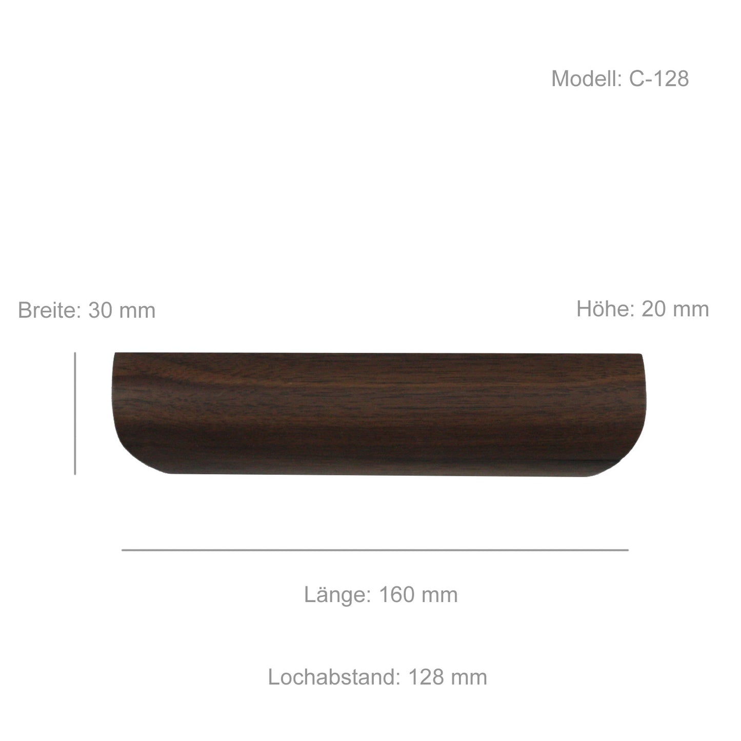 Holzgriffe Möbelgriff Holzknopf Schubladengriff Möbelgriffe Massivholz 2 Modell 96mm 128 mm