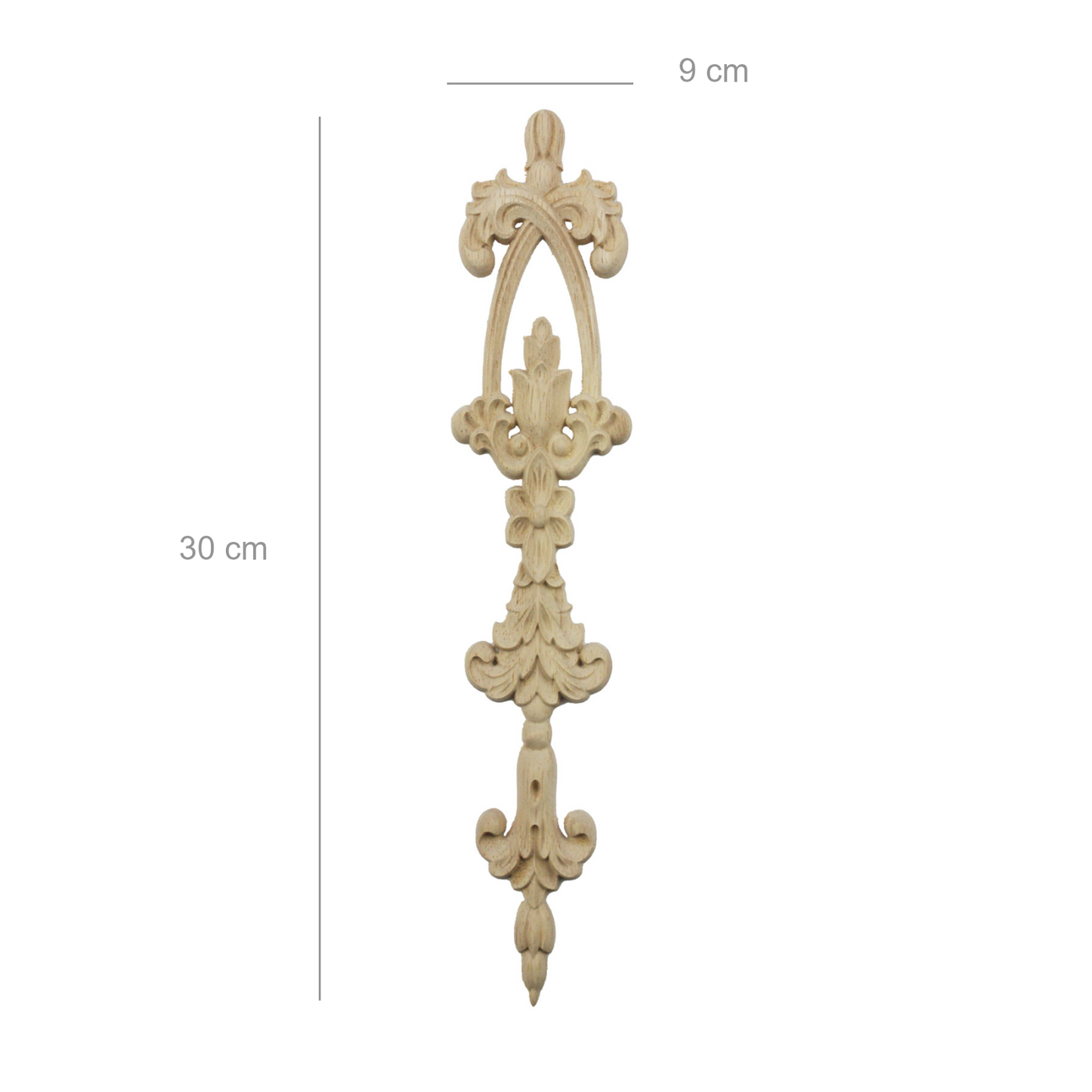 Holz Verzierung Ornament Schnitzerei Möbel Deko Tür Schrank Ecke Retro Antik Stil - 031
