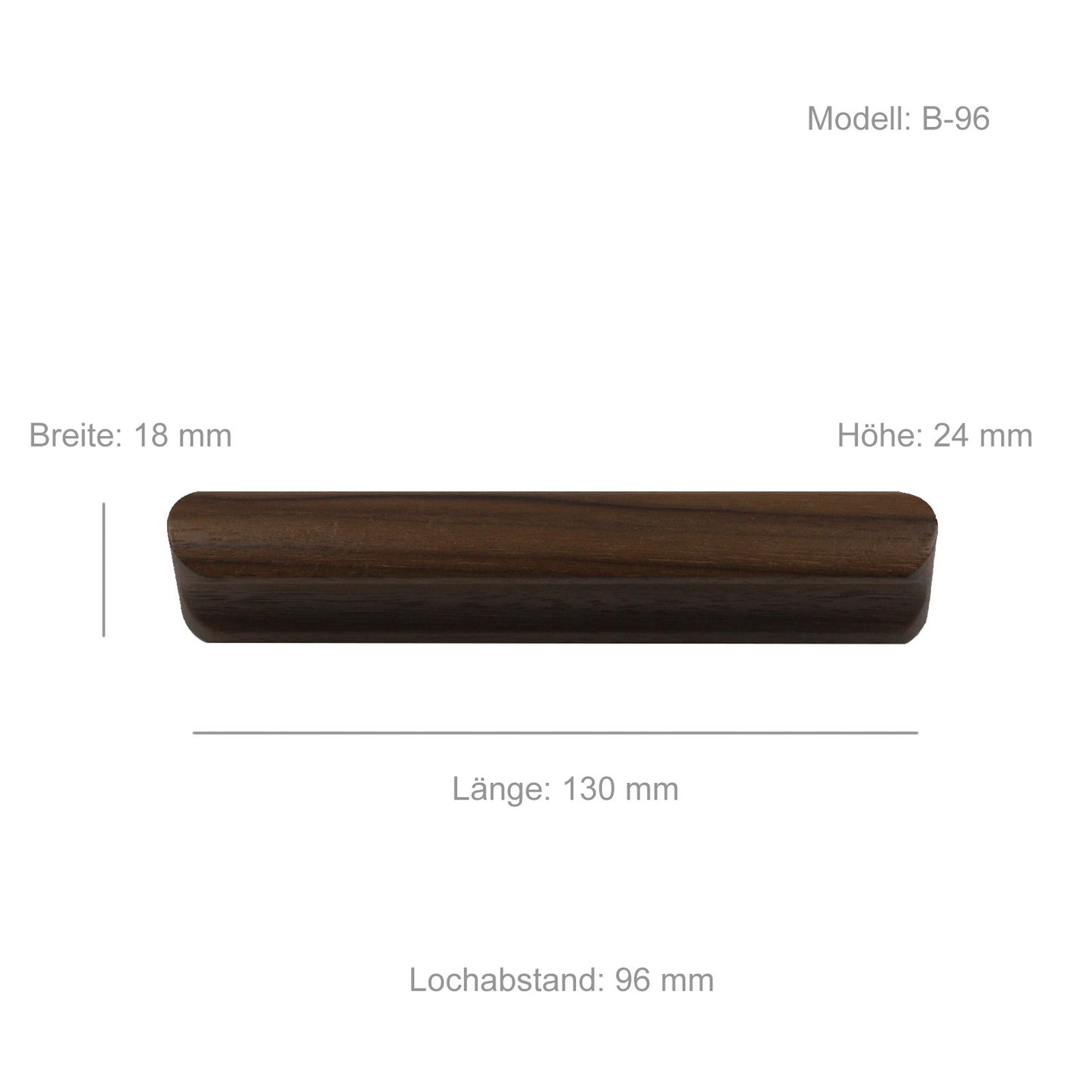 Holzgriffe Möbelgriff Holzknopf Schubladengriff Möbelgriffe Massivholz 96mm 128 mm