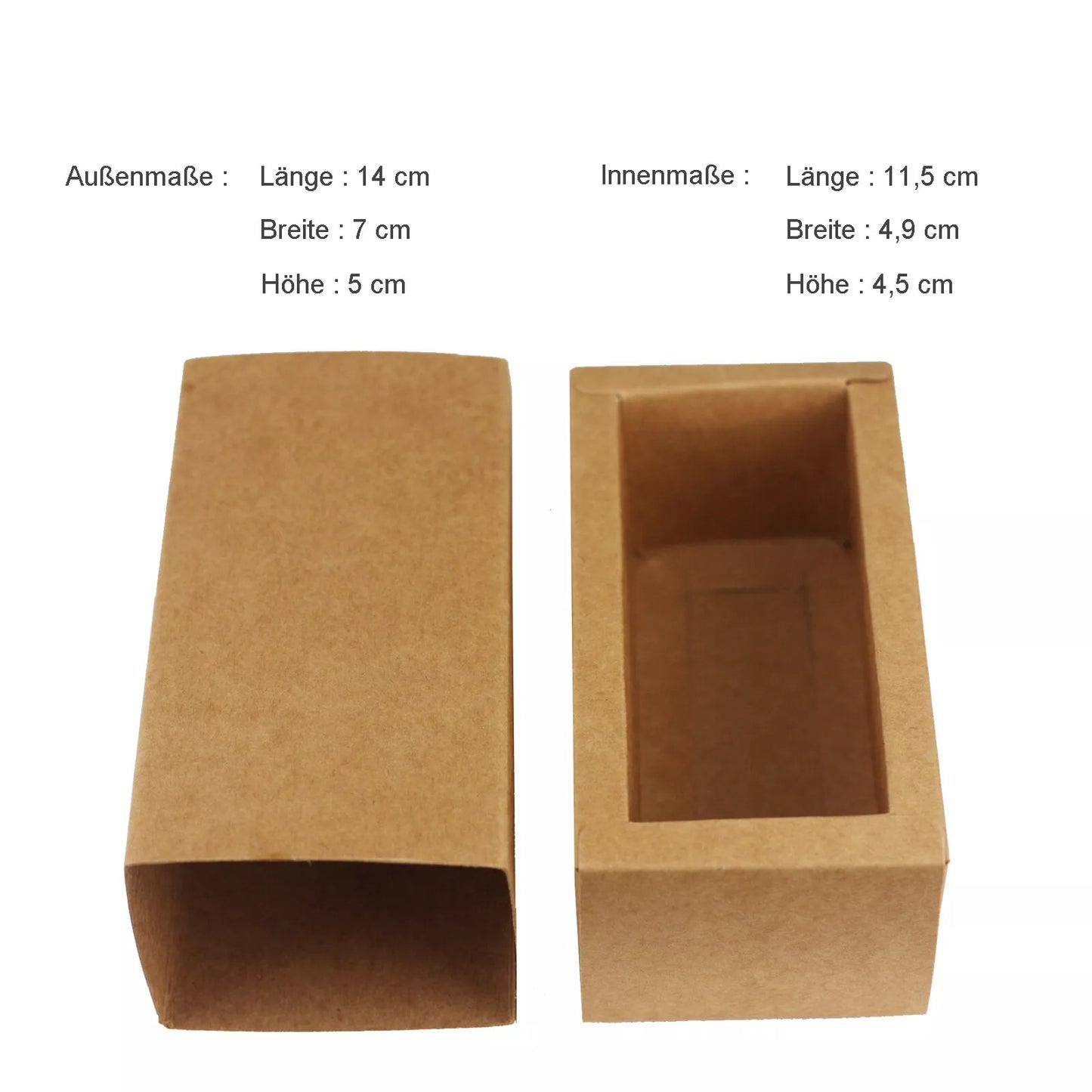 Geschenkbox Geschenkkarton Geschenkschachtel Kraftpapier Braun Boxen - 10 Stück