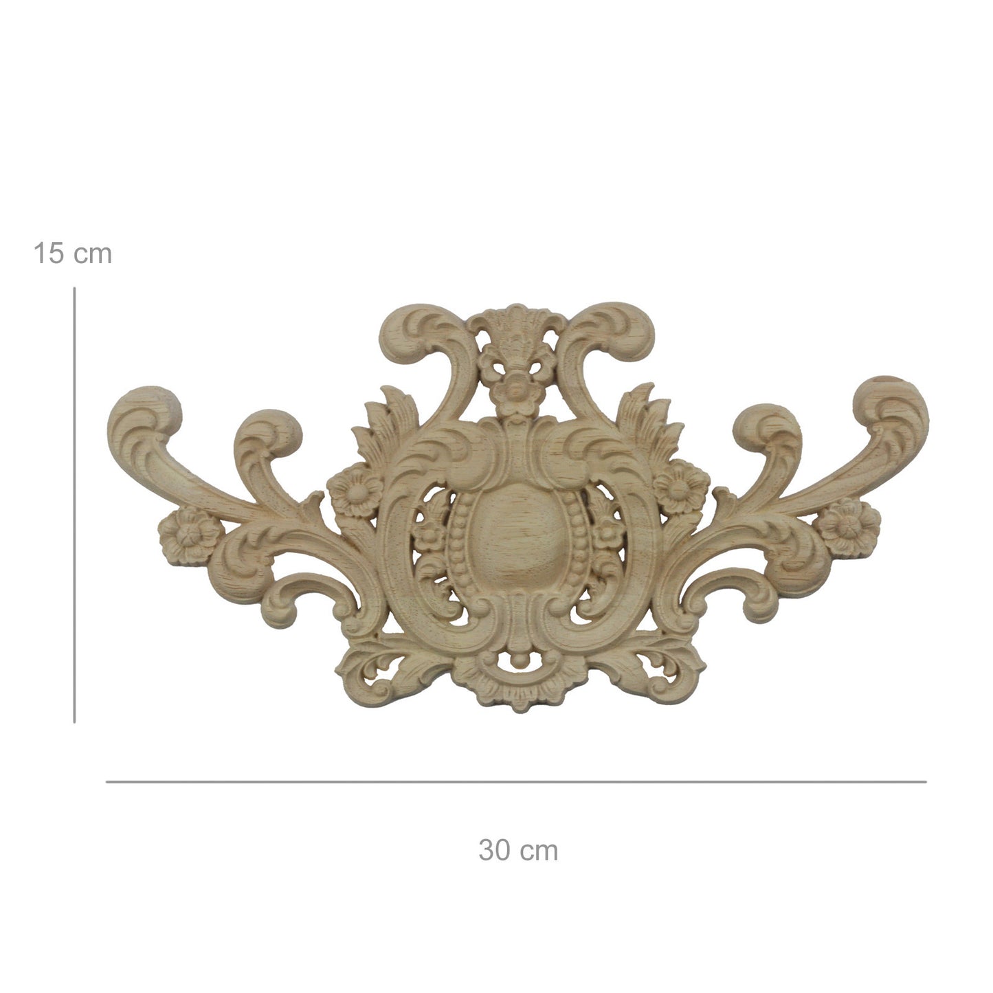 Holz Verzierung Ornament Schnitzerei Möbel Deko Tür Schrank Ecke Retro Antik Stil - 043