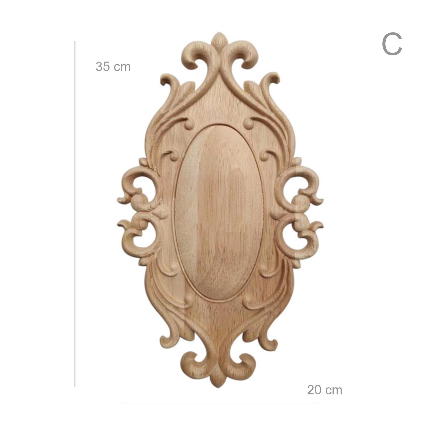 Holz Verzierung Ornament Schnitzerei Möbel Deko Tür Schrank Ecke Retro Antik Stil - Q002