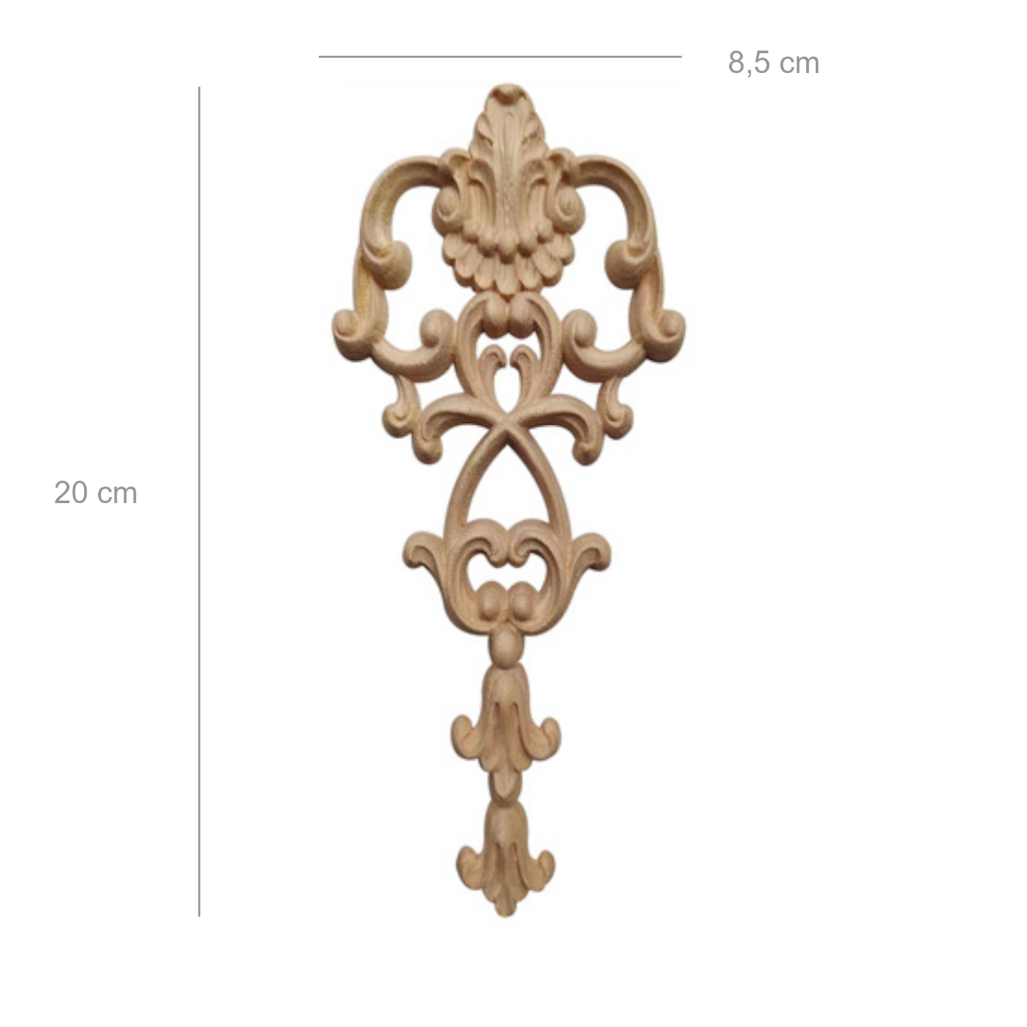 Holz Verzierung Ornament Schnitzerei Möbel Deko Tür Schrank Ecke Retro Antik Stil - Q005