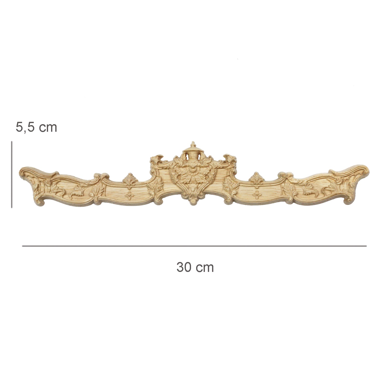 Holz Verzierung Ornament Schnitzerei Möbel Deko Tür Schrank Ecke Retro Antik Stil - 030