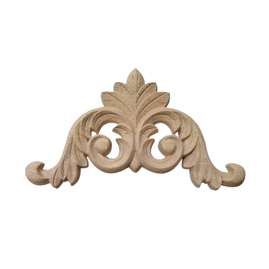 Holz Verzierung Ornament Schnitzerei Möbel Deko Tür Schrank Ecke Retro Antik Stil - 002