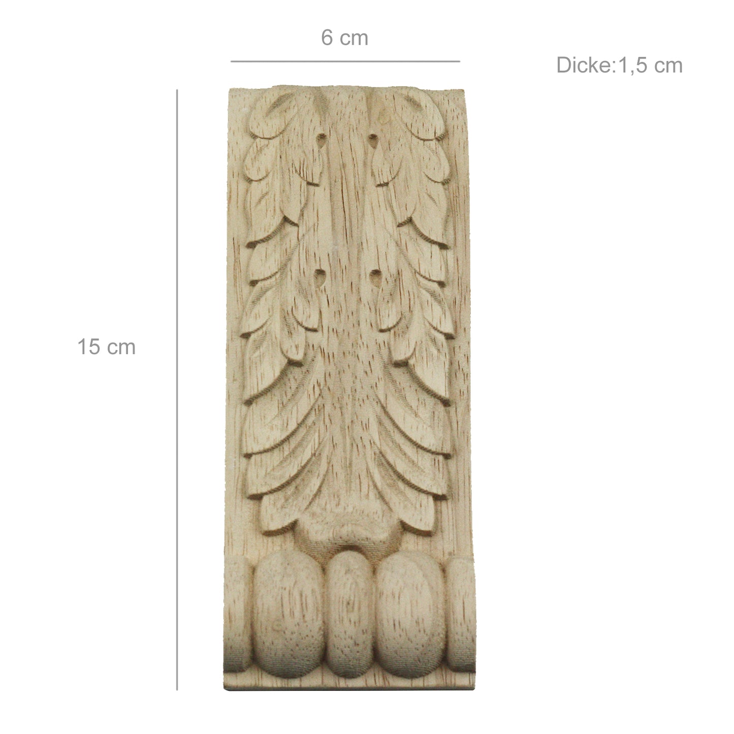 Holz Verzierung Ornament Schnitzerei Möbel Deko Tür Schrank Ecke Retro Antik Stil - 010
