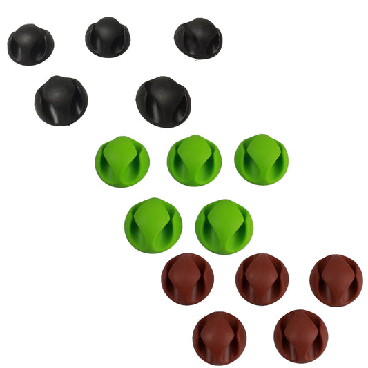 12 Stück Kabelclips Kabelhalter Selbstklebend Zweikanal