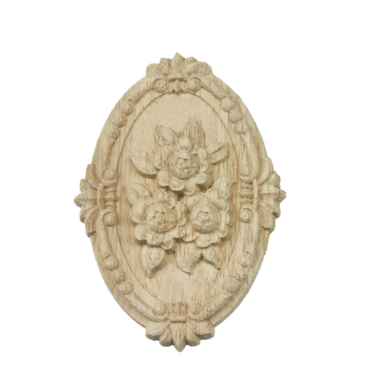 Holz Verzierung Ornament Schnitzerei Möbel Deko Tür Schrank Ecke Retro Antik Stil - 013