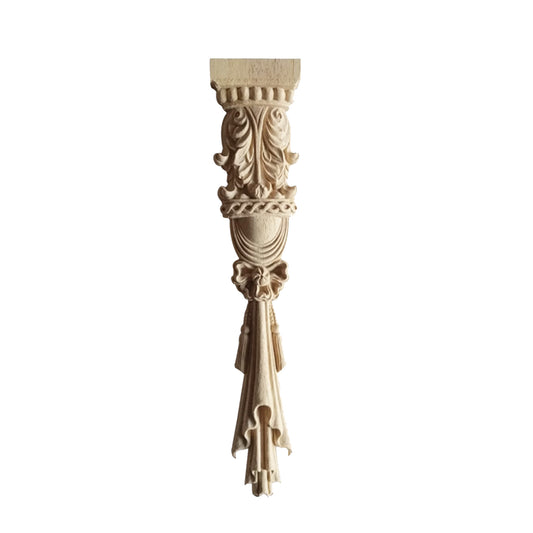 Holz Verzierung Ornament Schnitzerei Möbel Deko Tür Schrank Ecke Retro Antik Stil - 027