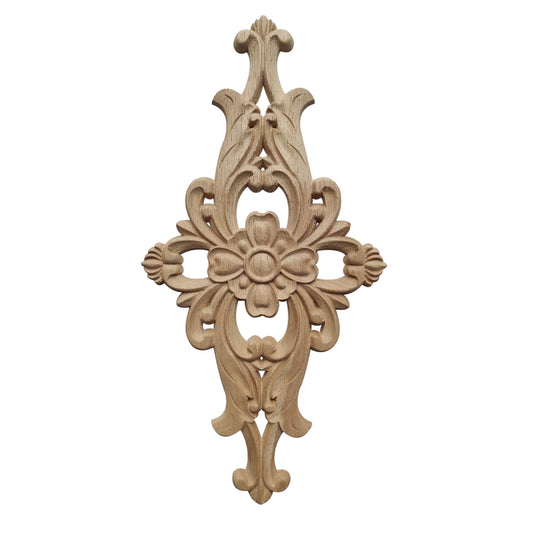 Holz Verzierung Ornament Schnitzerei Möbel Deko Tür Schrank Ecke Retro Antik Stil - 041