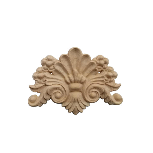 Holz Verzierung Ornament Schnitzerei Möbel Deko Tür Schrank Ecke Retro Antik Stil - 046
