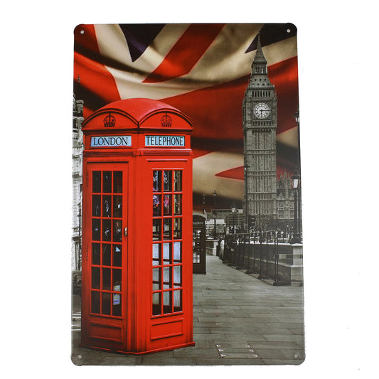 Retro Dekoschild Metallschild Wandschild Deko Vintage Antik Stil 30x20cm - LONDON