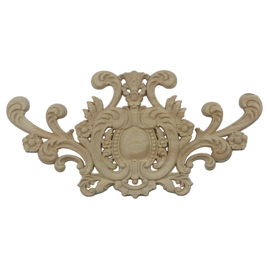 Holz Verzierung Ornament Schnitzerei Möbel Deko Tür Schrank Ecke Retro Antik Stil - 043