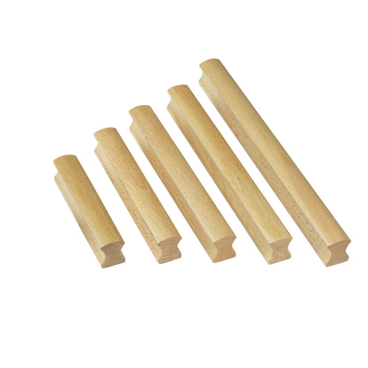 Holzgriffe Möbelgriff Holzknopf Schubladengriff Möbelgriffe Massivholz Beige Farbe 96mm 128 mm