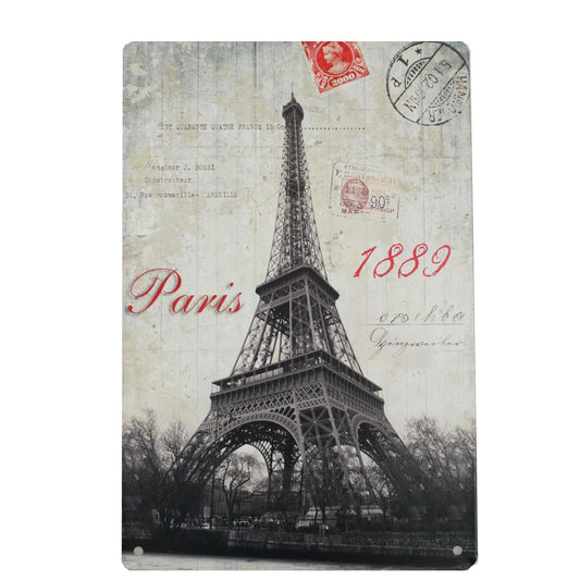 Retro Dekoschild Metallschild Wandschild Deko Vintage Antik Stil 30x20cm - PARIS
