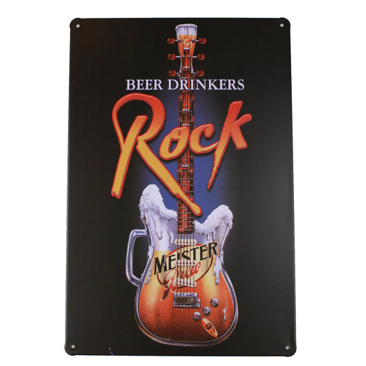 Retro Dekoschild Metallschild Wandschild Deko Vintage Antik Stil 30x20cm - ROCK